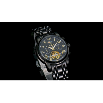 Reloj con LOGOTIPO personalizado de la fábrica de China Material de aleación Resistente al agua Característica Reloj de pulsera para hombre Reloj mecánico de lujo OLEVS